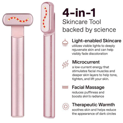 Asombrosa Varita de luz roja con microcorriente para ojos