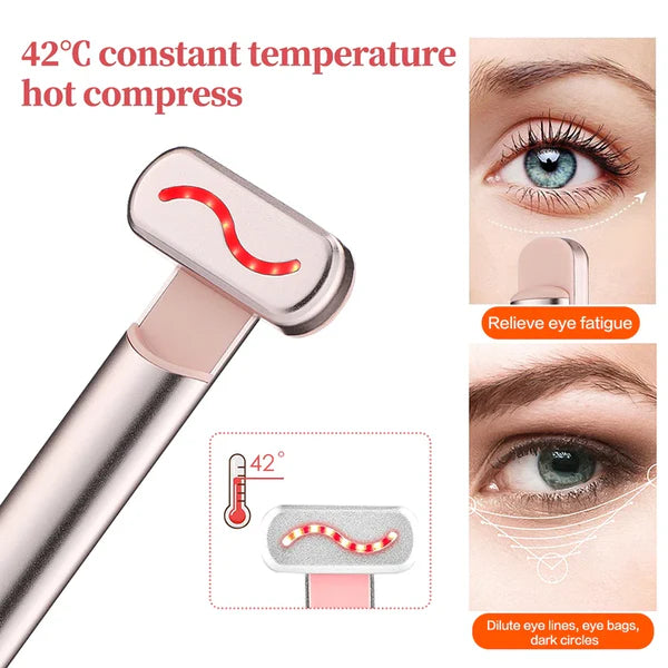 Asombrosa Varita de luz roja con microcorriente para ojos